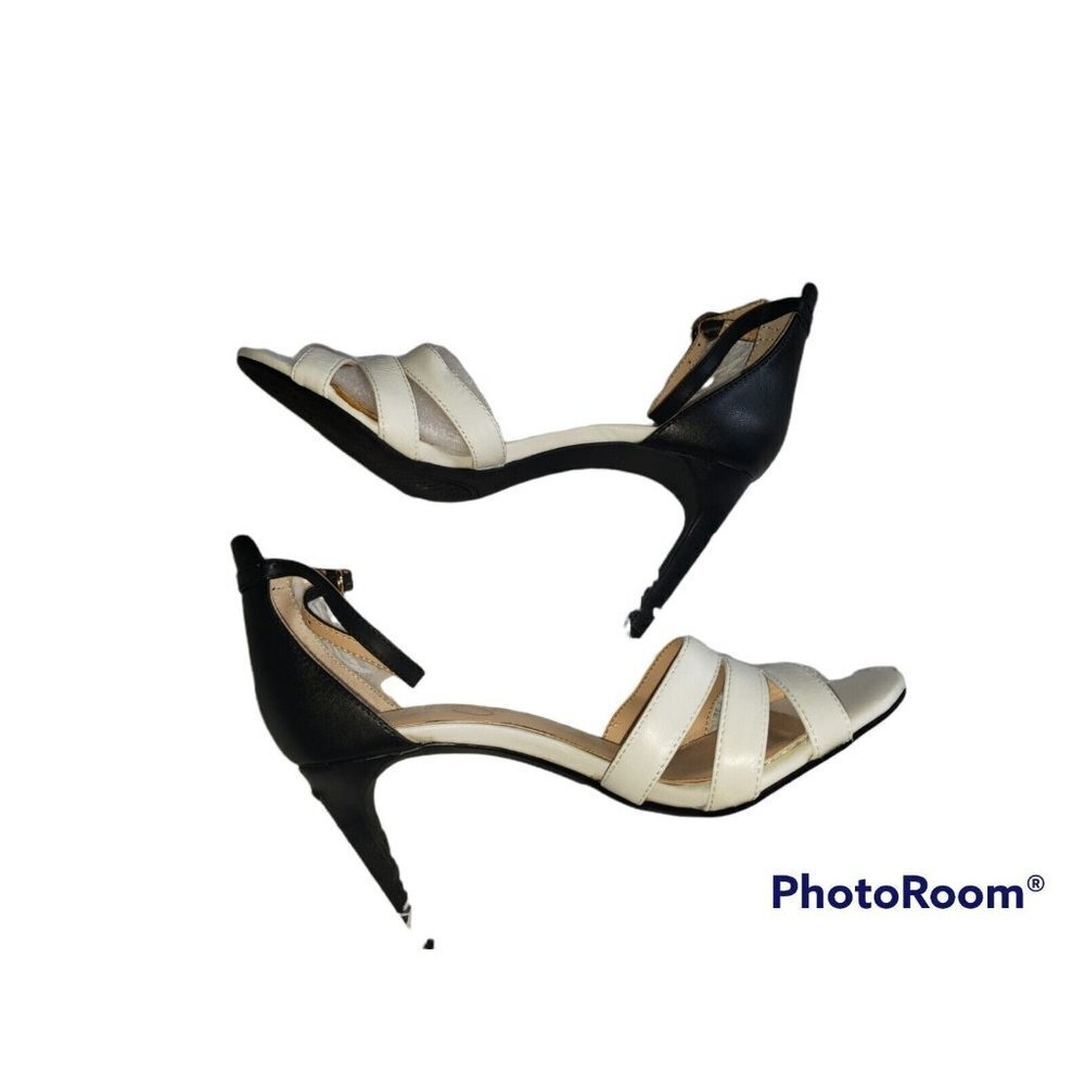 JESSICA SIMPSON Heels Stiletto White Black Size 7  Eur 37 Party Cocktail Wedding